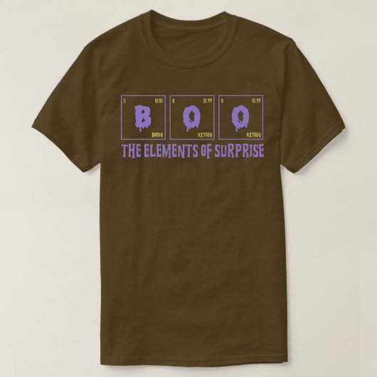 Boo de elementen van de onderneming Funny Hallowee T-shirt (Design voorkant)