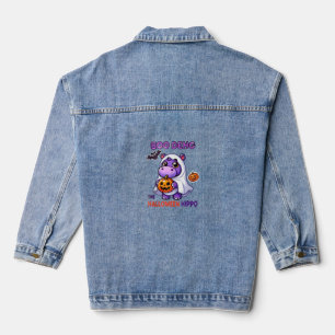 Boo Deng De Halloween Hippo Schattigee Bouncy Vark Denim Jacket
