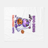Boo Deng De Halloween Hippo Schattigee Bouncy Vark Fleece Deken (Voorkant (Horizontaal))