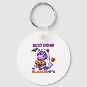 Boo Deng De Halloween Hippo Schattigee Bouncy Vark Sleutelhanger
