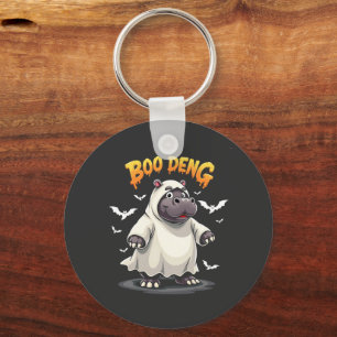 Boo Deng Geest Baby Dwergnijlpaard Moo Deng Hallow Sleutelhanger