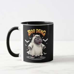 Boo Deng Ghost Baby Pygmy Hippo Moo Deng Halloween Mok