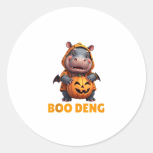 Boo Deng T-shirt Funny Moo Deng Kostuum Baby Hippo Ronde Sticker