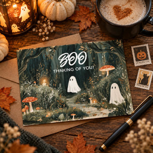 Boo Denk Aan Jou Schattig Spook Halloween Ansichtk Briefkaart