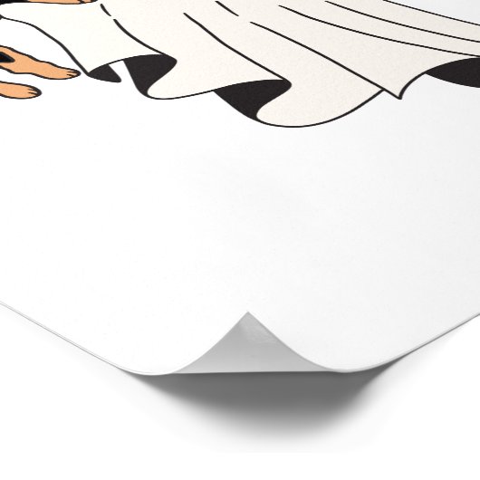 Boo Dog Halloween Dog Spooky Poster (Hoek)