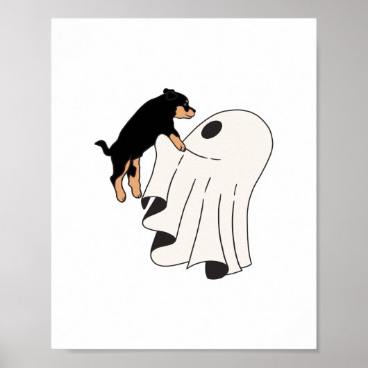 Boo Dog Halloween Dog Spooky Poster (Voorkant)