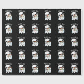 Boo-don Funny Ghost Udon Pun Dark BG Cadeaupapier (Vlak)
