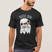 Boo-don Funny Ghost Udon Pun Dark BG T-shirt (Voorkant)