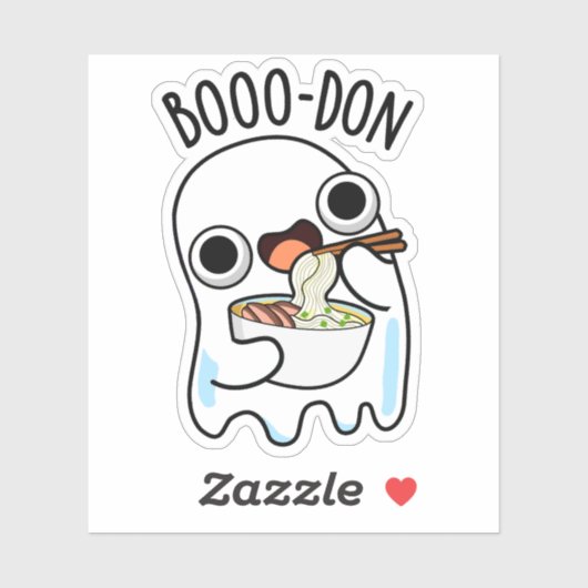 Boo-don Funny Ghost Udon Pun Sticker (Vel)