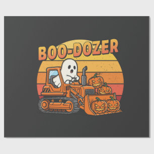 Boo Dozer Geest Grappig Halloween Cadeaupapier