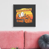 Boo Dozer Geest Grappig Halloween Canvas Afdruk (Insitu (Woonkamer))
