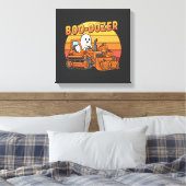 Boo Dozer Geest Grappig Halloween Canvas Afdruk (Insitu (Slaapkamer))