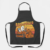 Boo Dozer Geest Grappig Halloween Schort (Voorkant)