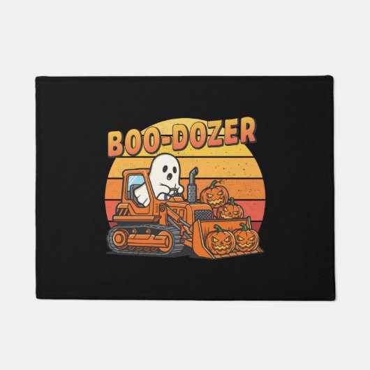 Boo Dozer Ghost Funny Halloween Deurmat (Voorkant)