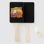 Boo Dozer Ghost Funny Halloween Handwaaier (Voorkant en achterkant)