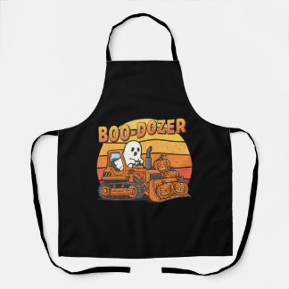 Boo Dozer Ghost Funny Halloween Schort