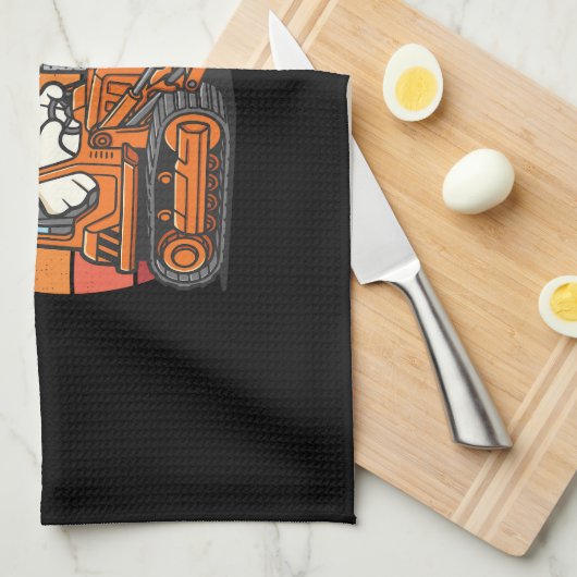 Boo Dozer Ghost Funny Halloween Theedoek (Quarter Fold)