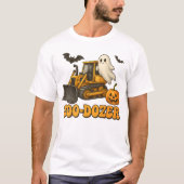 Boo-Dozer Halloween Bouw Spook Pompoen T-shirt (Voorkant)