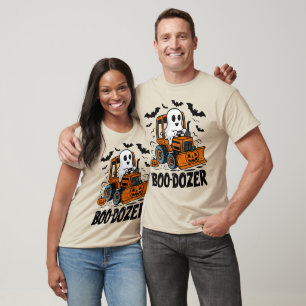 Boo-Dozer Halloween Bouw Spook Pompoen T-shirt