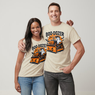 Boo-Dozer Halloween Bouw Spook Pompoen T-shirt