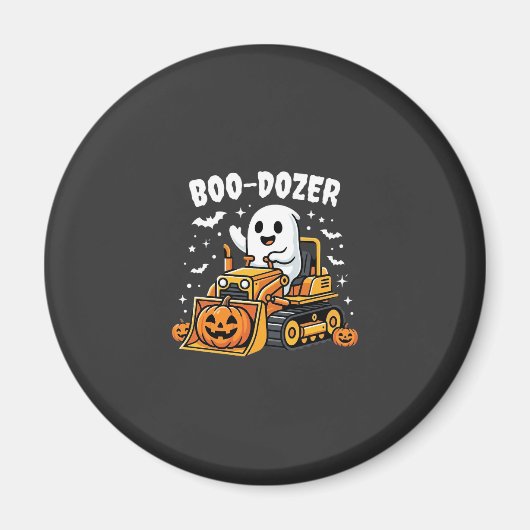 Boo Dozer Halloween Geest Bulldozer_1 Magneet (Voorkant)