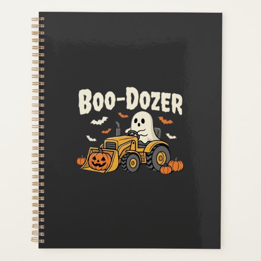 Boo-Dozer Halloween Geest Bulldozer Ontwerp_1 Planner (Voorkant)