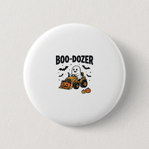 Boo-Dozer Halloween Geest Bulldozer Ontwerp_1 Ronde Button 5,7 Cm