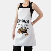 Boo-Dozer Halloween Geest Bulldozer Ontwerp_1 Schort (Insitu)
