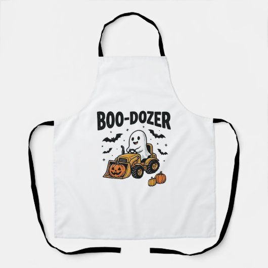 Boo-Dozer Halloween Geest Bulldozer Ontwerp_1 Schort (Voorkant)