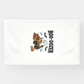 Boo-Dozer Halloween Geest Bulldozer Ontwerp_1 Spandoek (Horizontaal)
