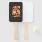 Boo-Dozer Halloween Geest Pompoen Bulldozer Handwaaier (Voorkant en achterkant)