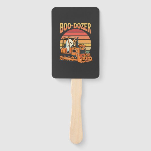 Boo-Dozer Halloween Geest Pompoen Bulldozer Handwaaier (Voorkant)