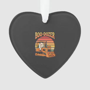 Boo-Dozer Halloween Geest Pompoen Bulldozer Ornament