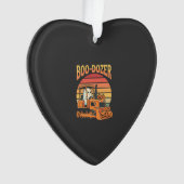 Boo-Dozer Halloween Geest Pompoen Bulldozer Ornament (voorkant)