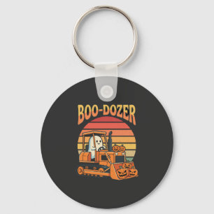 Boo-Dozer Halloween Geest Pompoen Bulldozer Sleutelhanger
