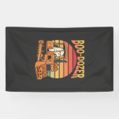 Boo-Dozer Halloween Geest Pompoen Bulldozer Spandoek (Horizontaal)