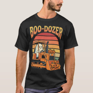 Boo-Dozer Halloween Geest Pompoen Bulldozer T-shirt