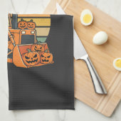 Boo-Dozer Halloween Geest Pompoen Bulldozer Theedoek (Quarter Fold)