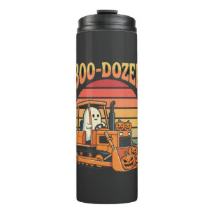 Boo-Dozer Halloween Geest Pompoen Bulldozer Thermosbeker