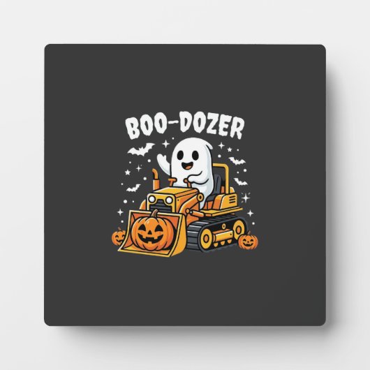 Boo Dozer Halloween Ghost Bulldozer_1 Fotoplaat (Voorkant)