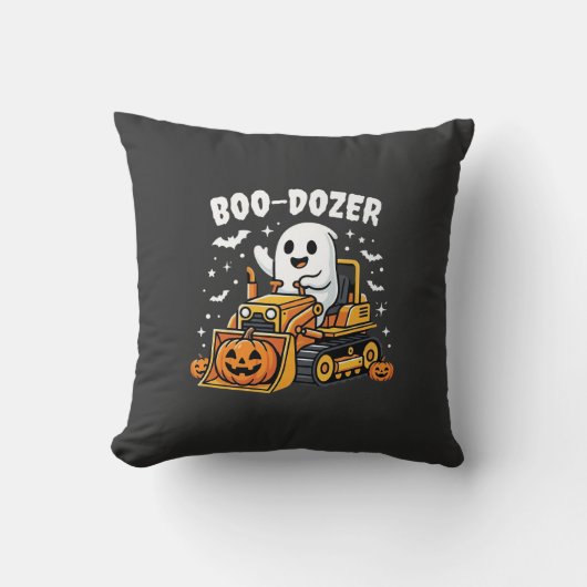 Boo Dozer Halloween Ghost Bulldozer_1 Kussen (Voorkant)
