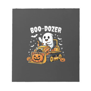 Boo Dozer Halloween Ghost Bulldozer_1 Notitieblok