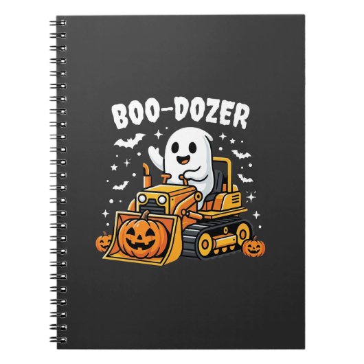 Boo Dozer Halloween Ghost Bulldozer_1 Notitieboek (Voorkant)