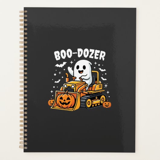 Boo Dozer Halloween Ghost Bulldozer_1 Planner (Voorkant)