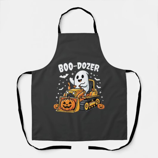 Boo Dozer Halloween Ghost Bulldozer_1 Schort (Voorkant)