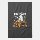 Boo Dozer Halloween Ghost Bulldozer_1 Theedoek (Verticaal)