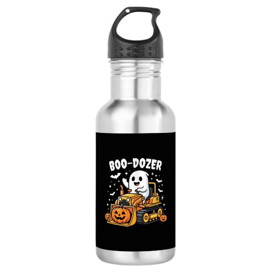 Boo Dozer Halloween Ghost Bulldozer_1 Waterfles (Voorkant)