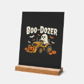 Boo-Dozer Halloween Ghost Bulldozer Ontwerp_1 Acryl Bord (Hoek)