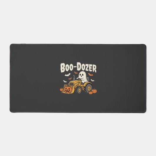 Boo-Dozer Halloween Ghost Bulldozer Ontwerp_1 Bureaumat (Voorkant)