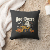 Boo-Dozer Halloween Ghost Bulldozer Ontwerp_1 Kussen (Deken)
